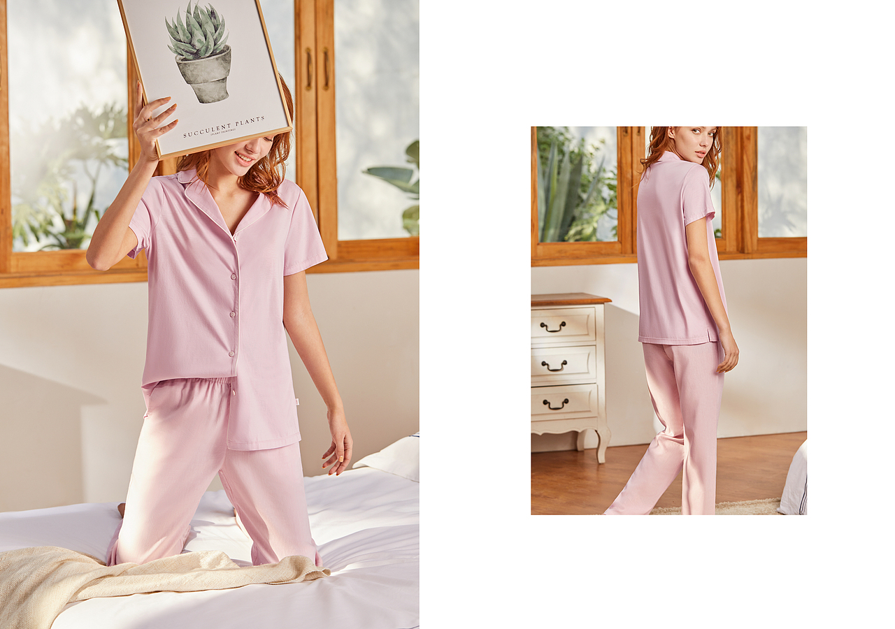 落英缤纷,法式家居服拍摄