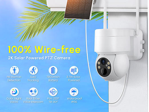 太阳能球机摄像头详情页设计