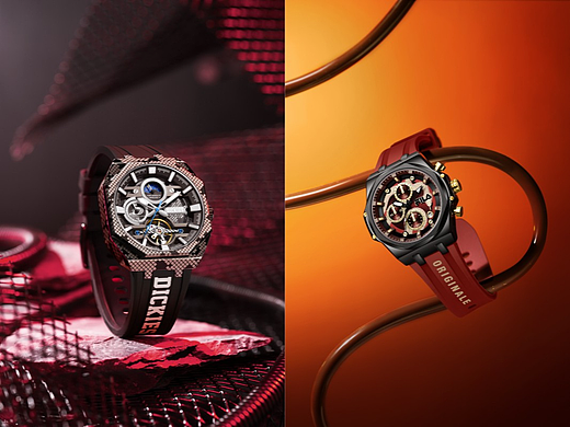 手表摄影#蛇来运转 手表创意图