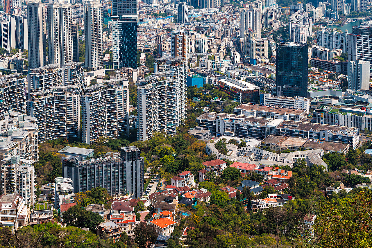 深圳南山公园 城市天际线
