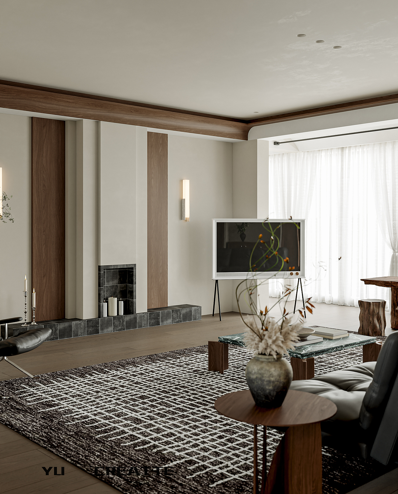 法式中古风客餐厅主人房丨近期表现（图ZMzg3OTE2Njgw） - 家装设计 - 站酷设计师嘛嘛嘛原创素材 - 站酷ZCOOL