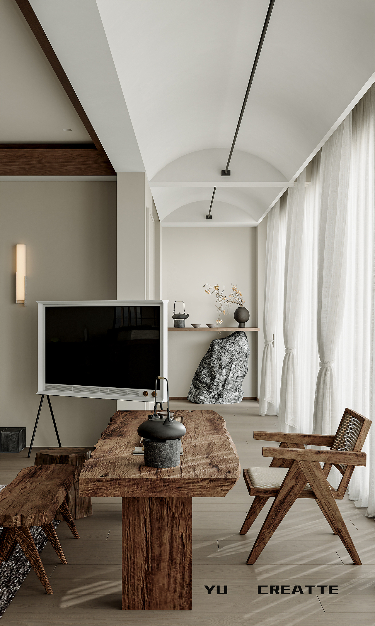 法式中古风客餐厅主人房丨近期表现（图ZMzg3OTE2NzA4） - 家装设计 - 站酷设计师嘛嘛嘛原创素材 - 站酷ZCOOL