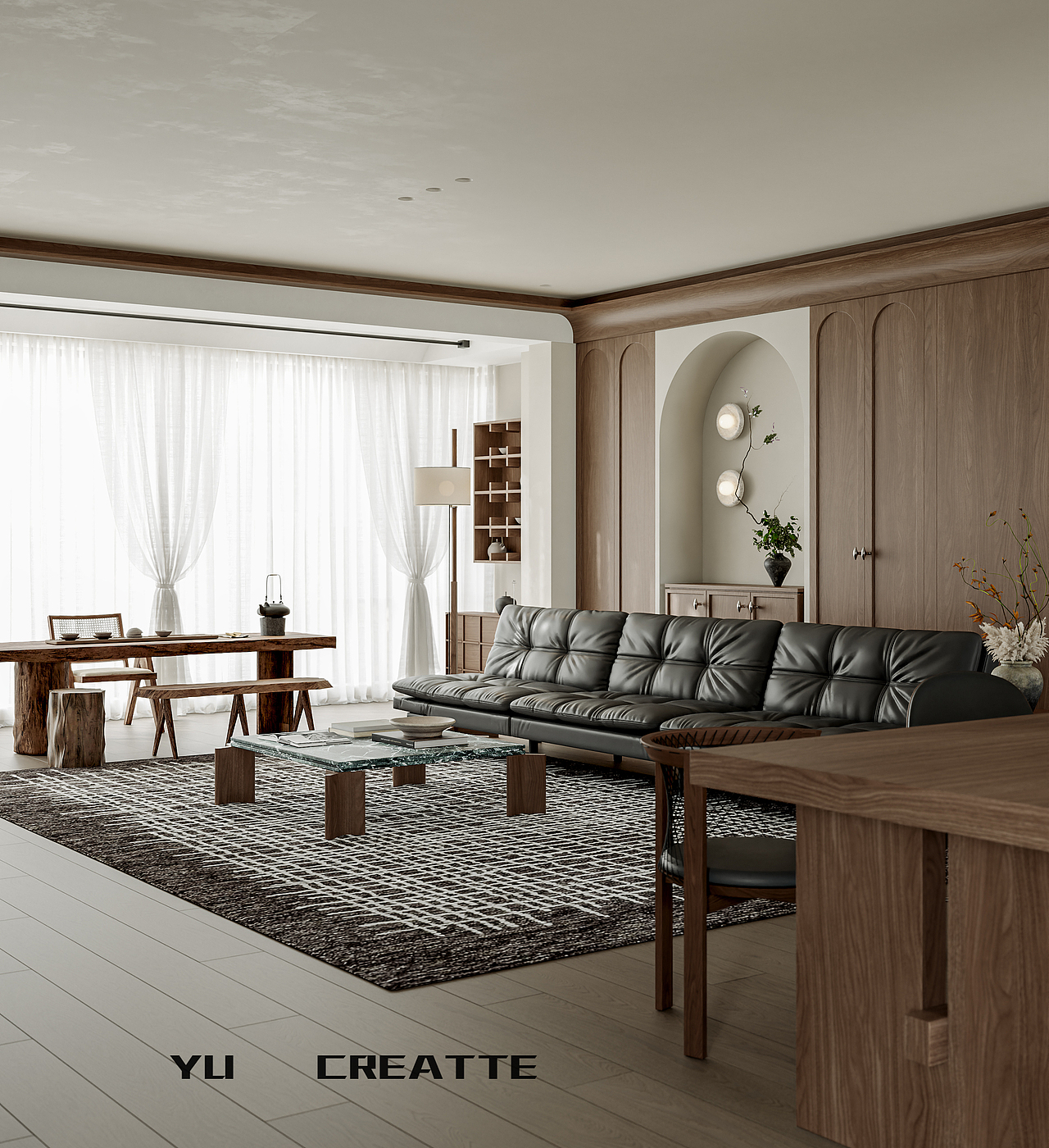 法式中古风客餐厅主人房丨近期表现（图ZMzg3OTE2Njg0） - 家装设计 - 站酷设计师嘛嘛嘛原创素材 - 站酷ZCOOL