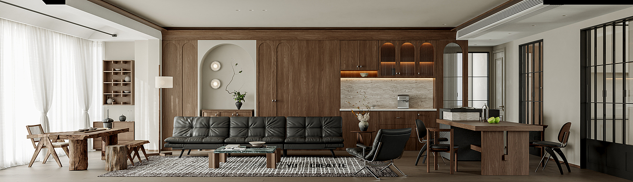 法式中古风客餐厅主人房丨近期表现（图ZMzg3OTE2NzAw） - 家装设计 - 站酷设计师嘛嘛嘛原创素材 - 站酷ZCOOL