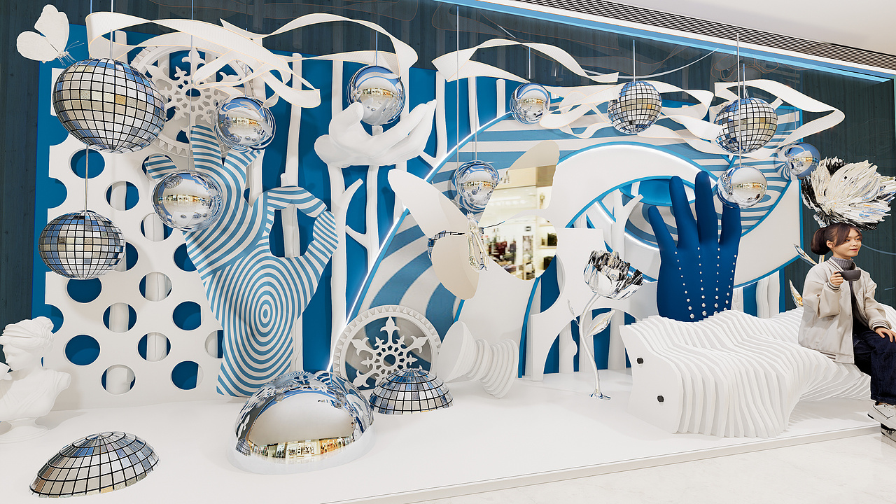 商场过道空间装饰（图ZMzg3OTE5ODgw） - 商业空间设计 - 站酷设计师咬人七原创素材 - 站酷ZCOOL