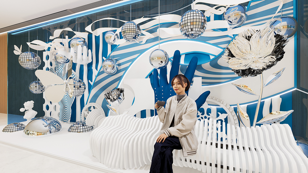 商场过道空间装饰（图ZMzg3OTE5ODg0） - 商业空间设计 - 站酷设计师咬人七原创素材 - 站酷ZCOOL