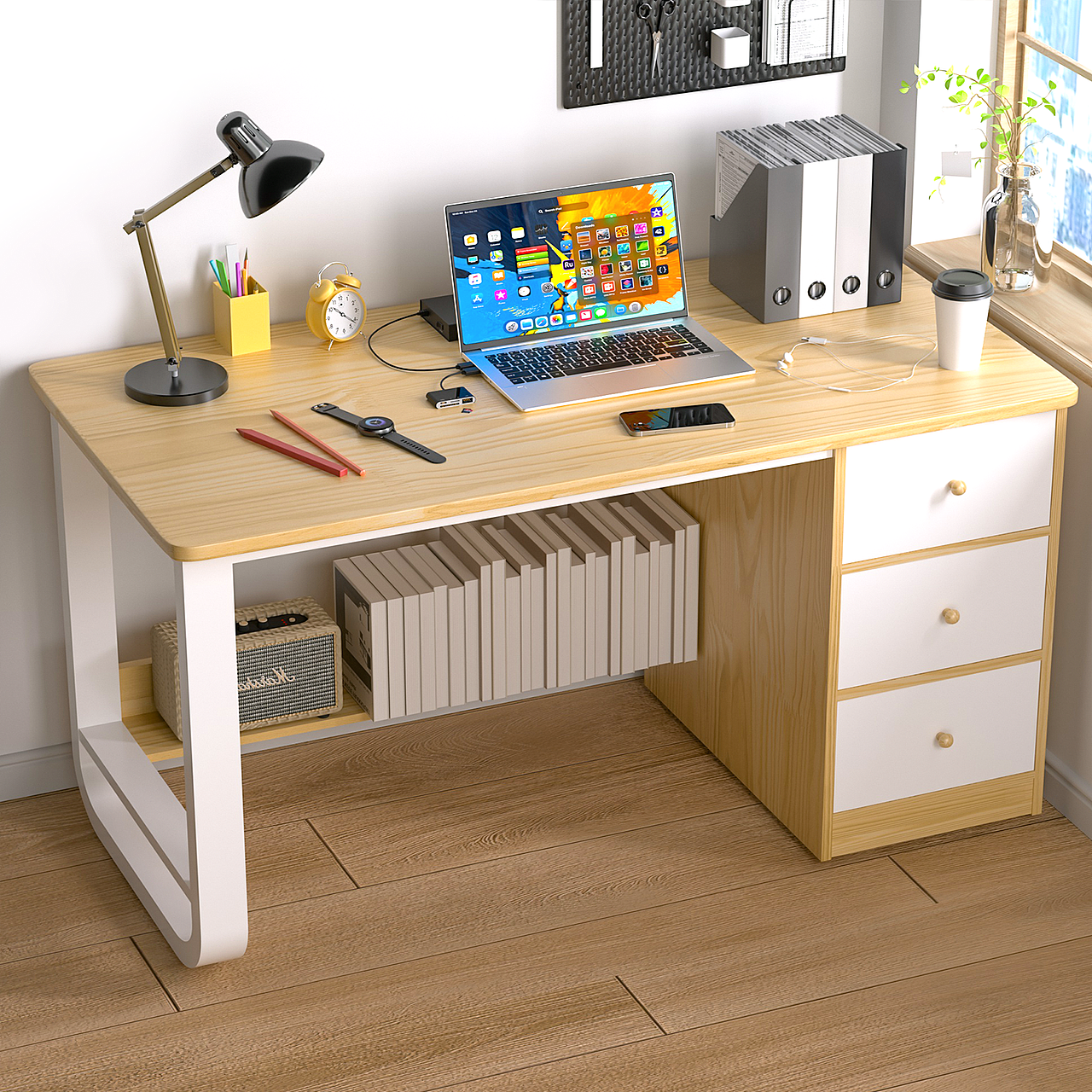 电脑桌建模渲染