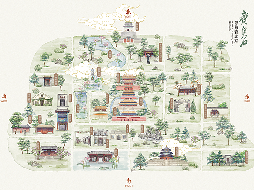 齐白石带您看北京手绘地图