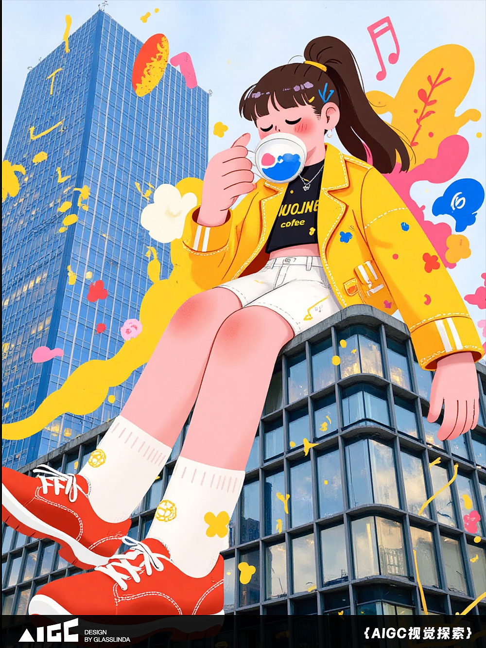 AIGC探索：实景+插画