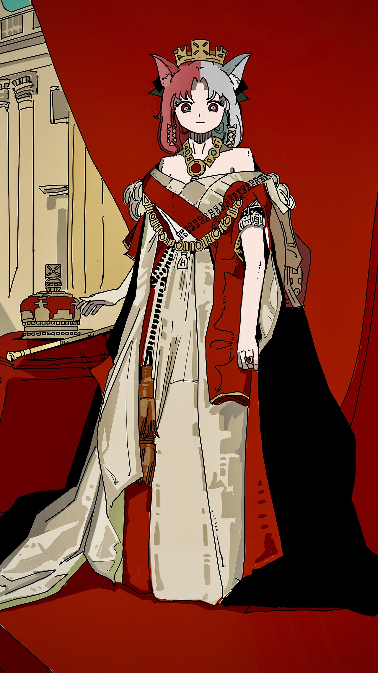 王女登基图（图ZMzg3OTY2MDQ4） - 概念设定 - 站酷设计师并非画画鱼原创素材 - 站酷ZCOOL