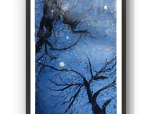 丙烯原創(chuàng) 作品：《靜室窺星》（個(gè)人主頁-ZNzE2MzcwNjA=） - 繪畫 - 站酷設(shè)計(jì)師塵埃落定sss原創(chuàng)素材 - 站酷ZCOOL