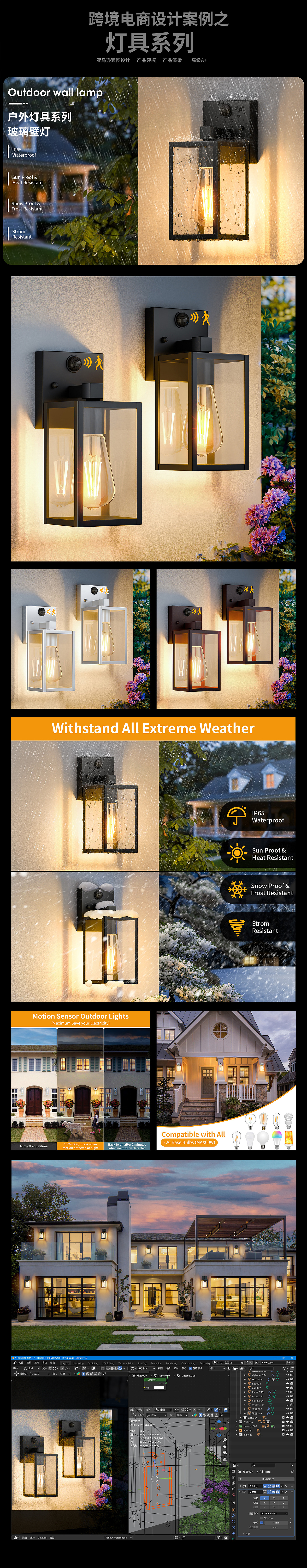 跨境电商的一些产品图片设计,小家电和户外