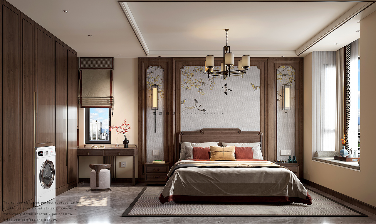 解构新中式美学 | 住宅全案设计个人效果图表现（图ZMzg3OTg2ODYw） - 家装设计 - 站酷设计师元逸视觉效果图原创素材 - 站酷ZCOOL