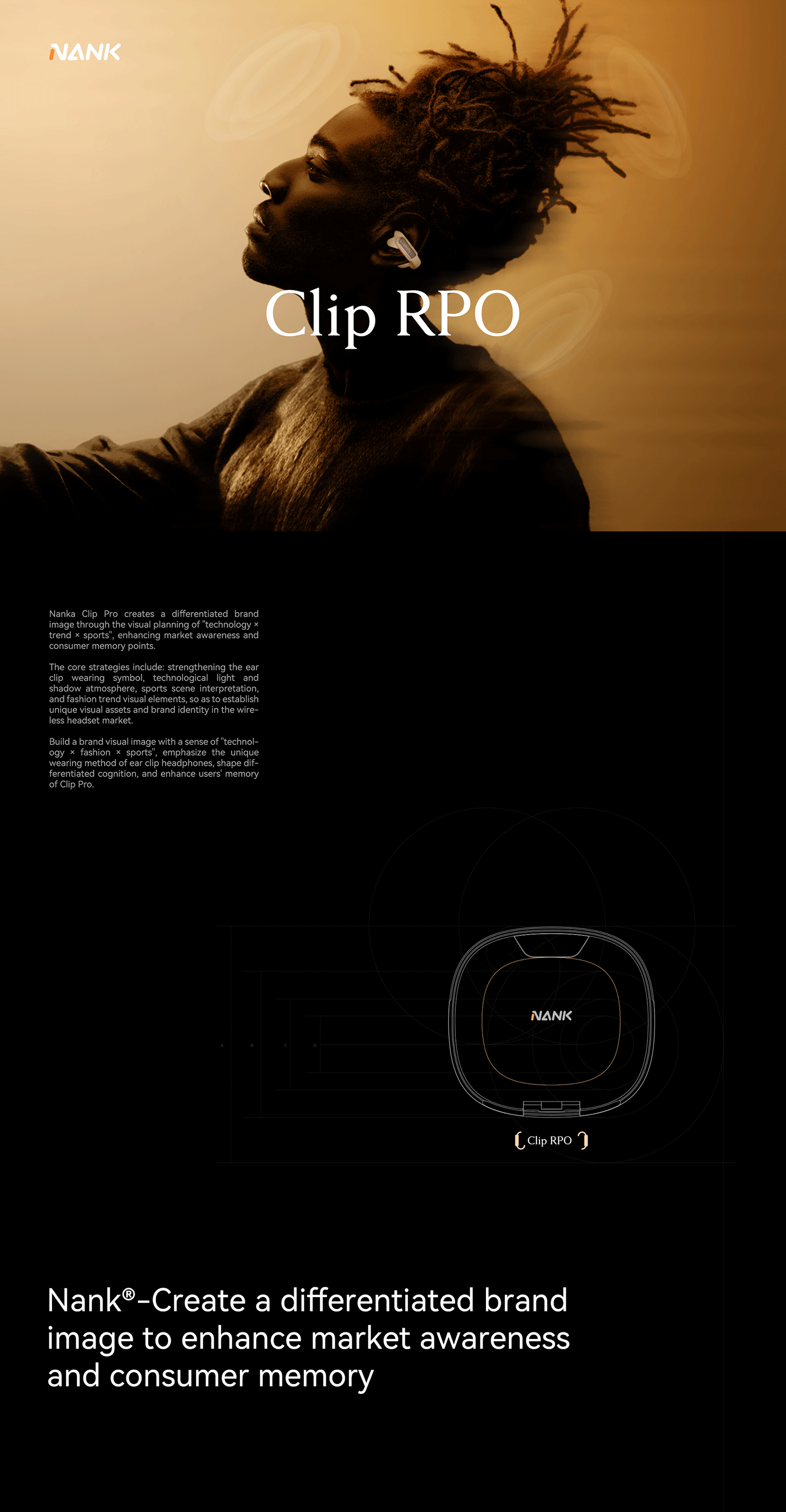 品牌视觉整案 | NANK南卡Clip Pro蓝牙耳机 XLAPRO良鹏