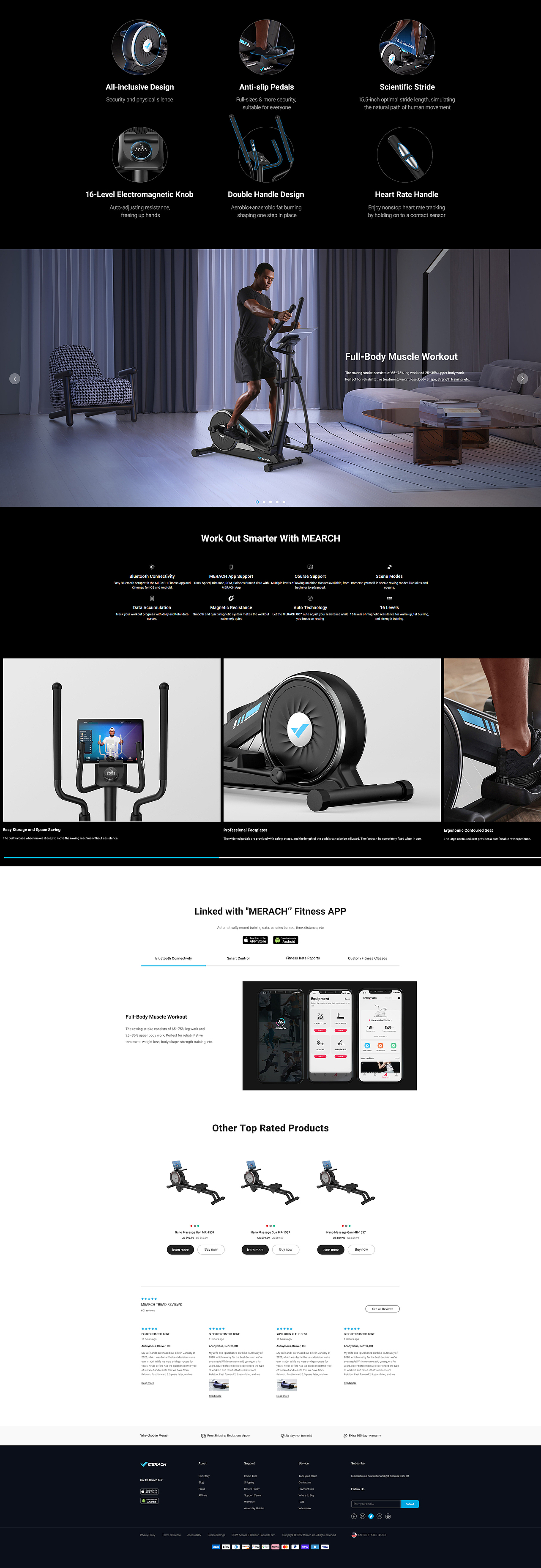 健身划船机Amazon套图A+Shopify 品牌网站详情页面设计（图ZMzg3OTk0NjYw） - 企业官网 - 站酷设计师wmgods原创素材 - 站酷ZCOOL