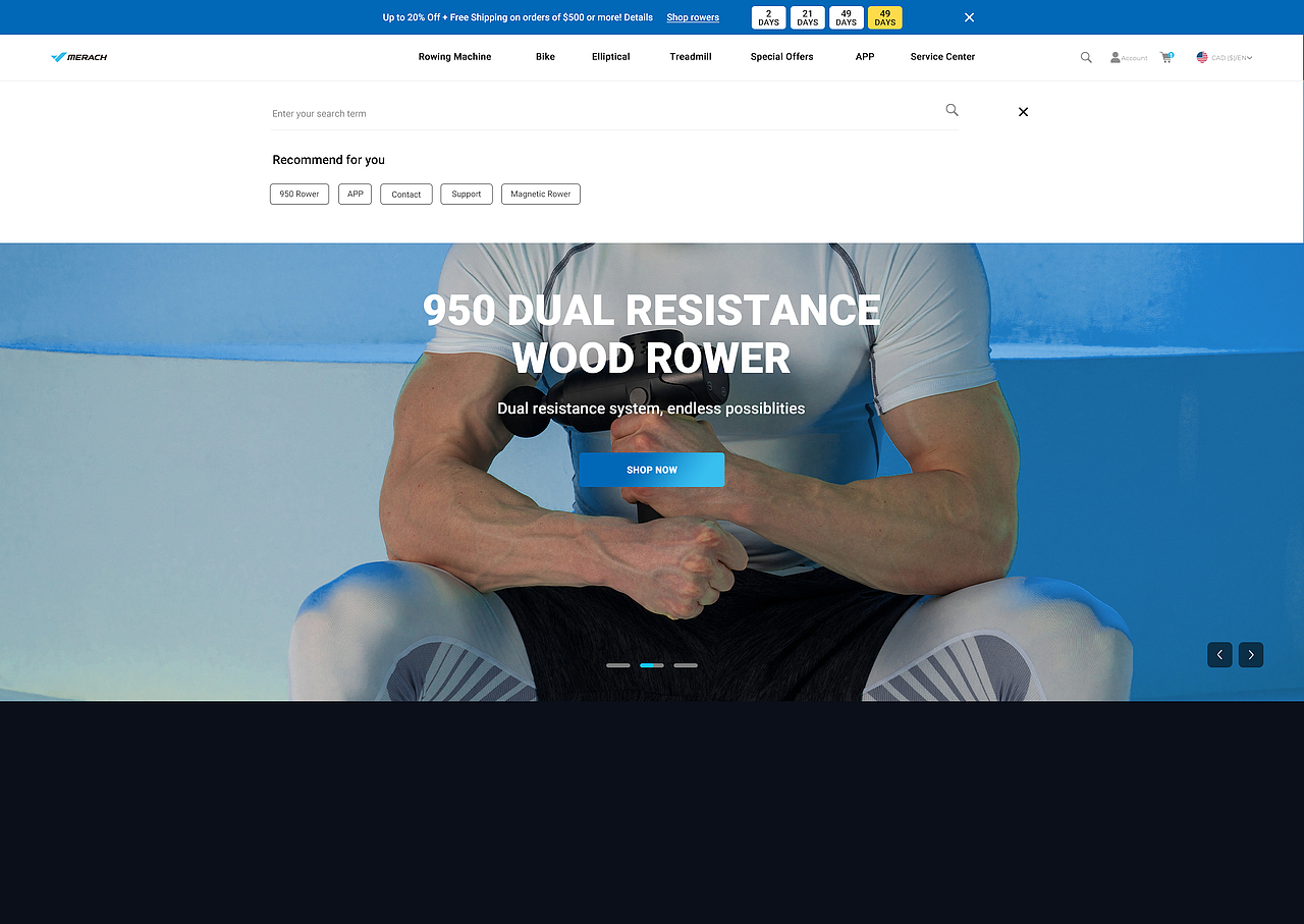 MERACH品牌网站建设shopify独立站网页详情页UI设计