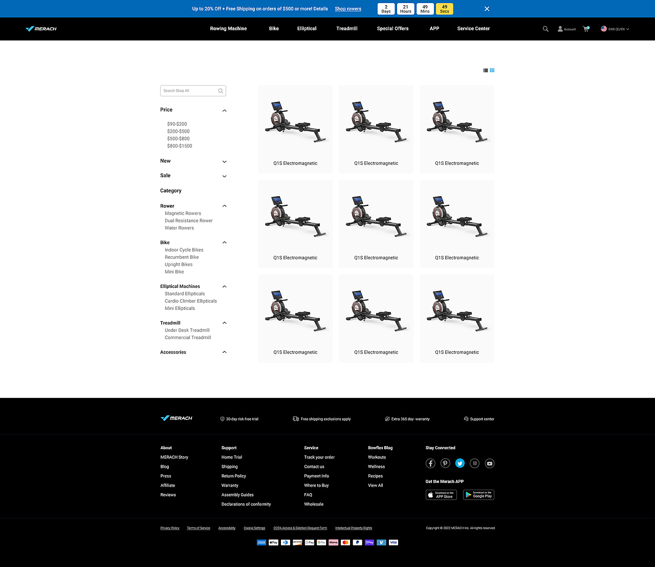 MERACH品牌网站建设shopify独立站网页详情页UI设计