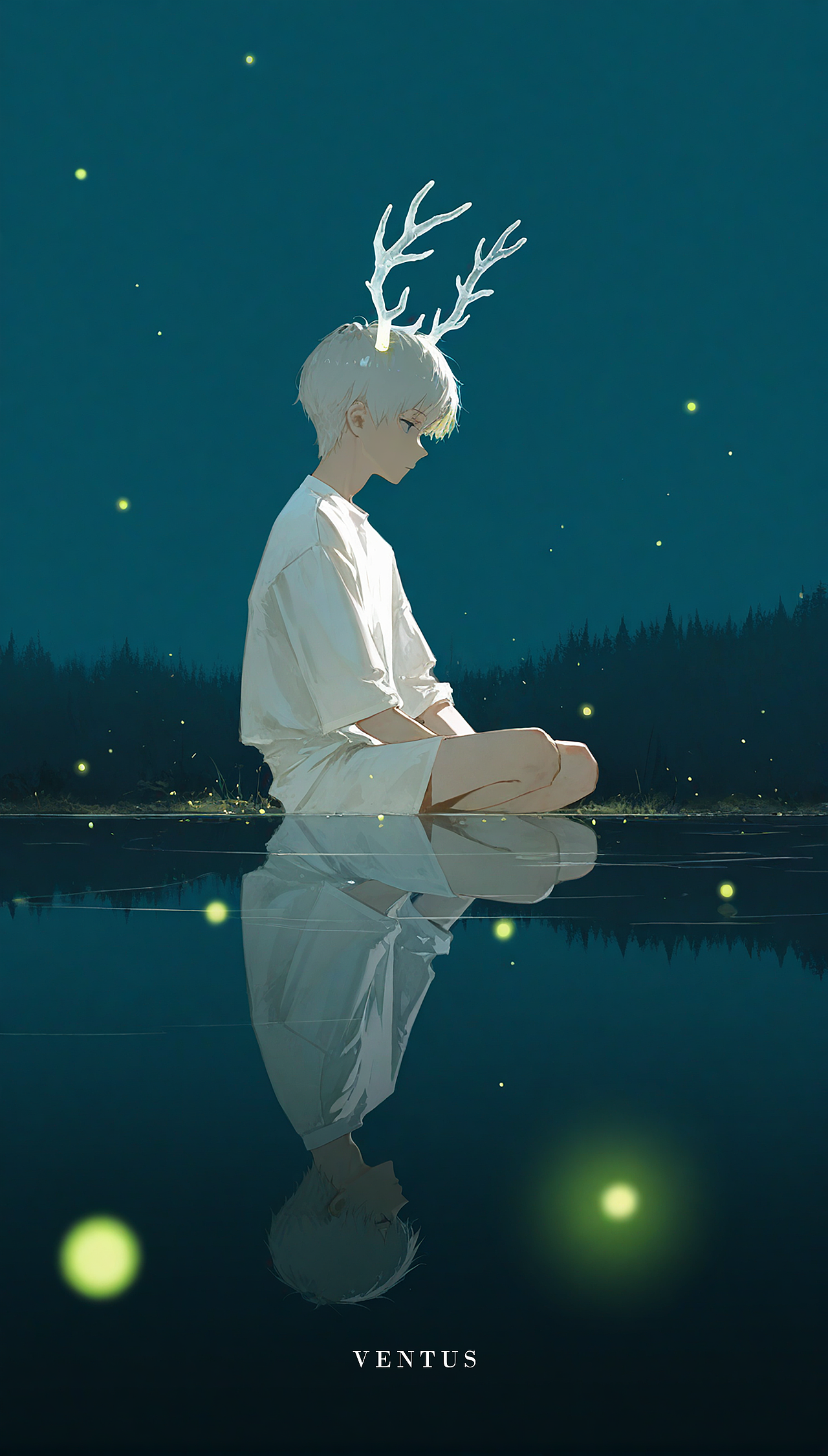 鹿野少年 | 🌙月色如梦,微光落入心湖