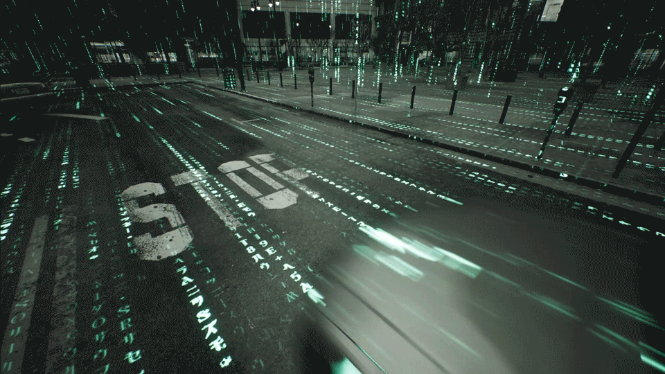 UE5黑客帝国代码矩阵全局特效