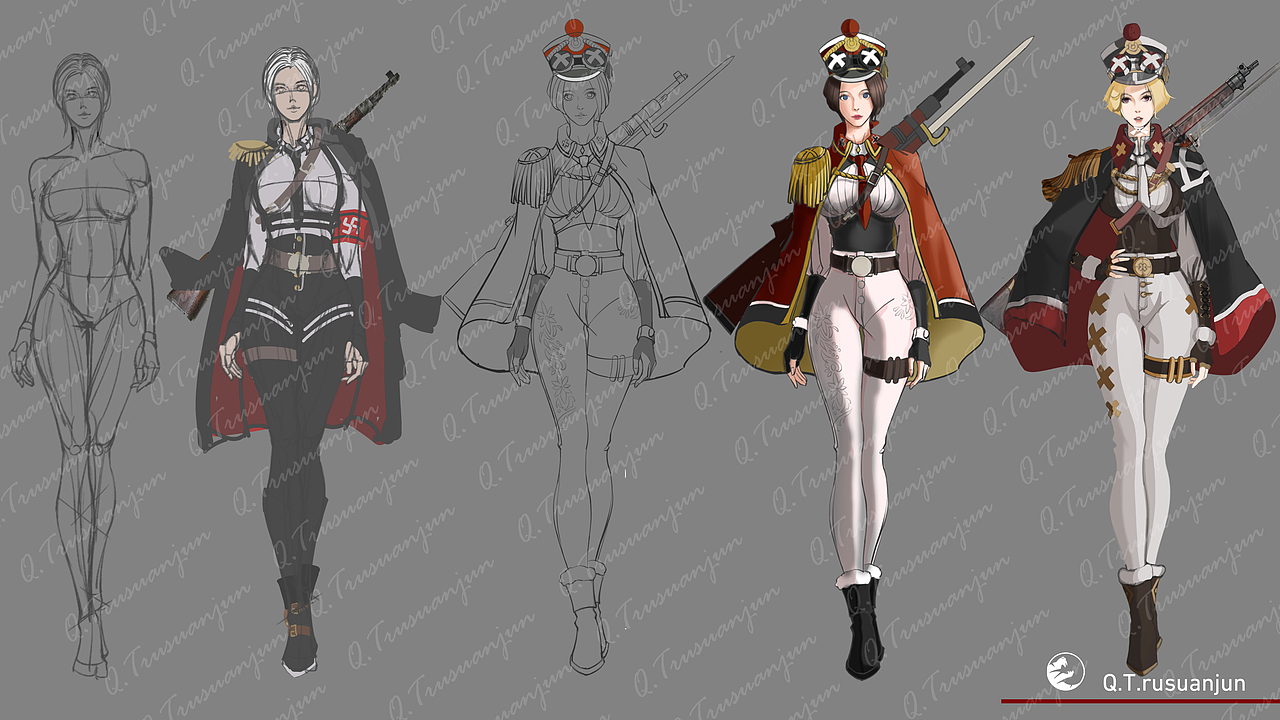 3D模型,欧洲陆军军装设计,shake帽