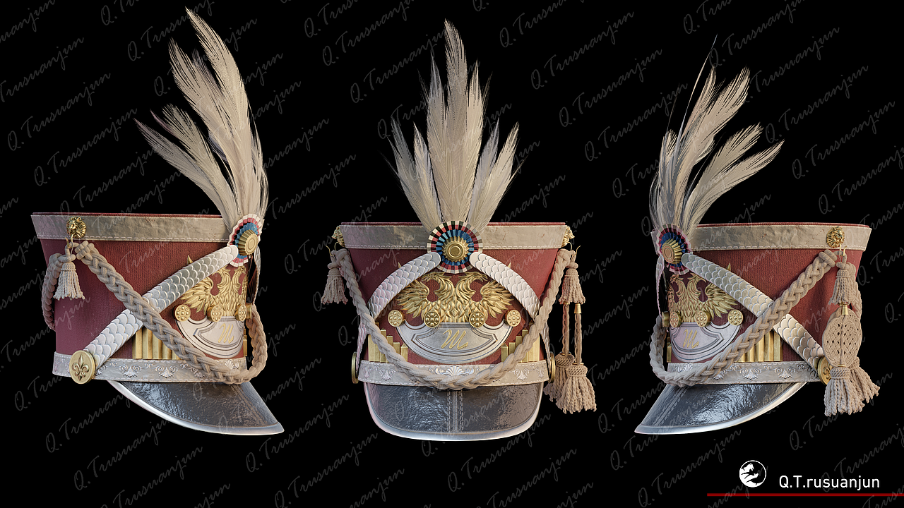 3D模型,欧洲陆军军装设计,shake帽