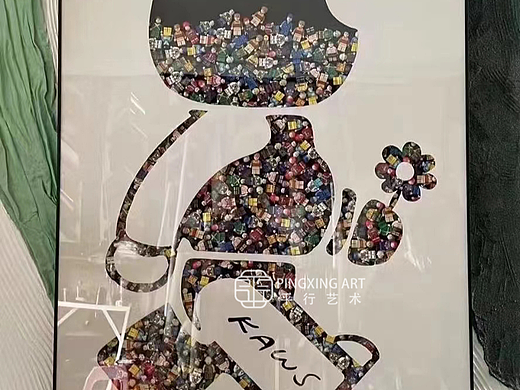 平行艺术｜儿童房装饰画——积木熊挂画