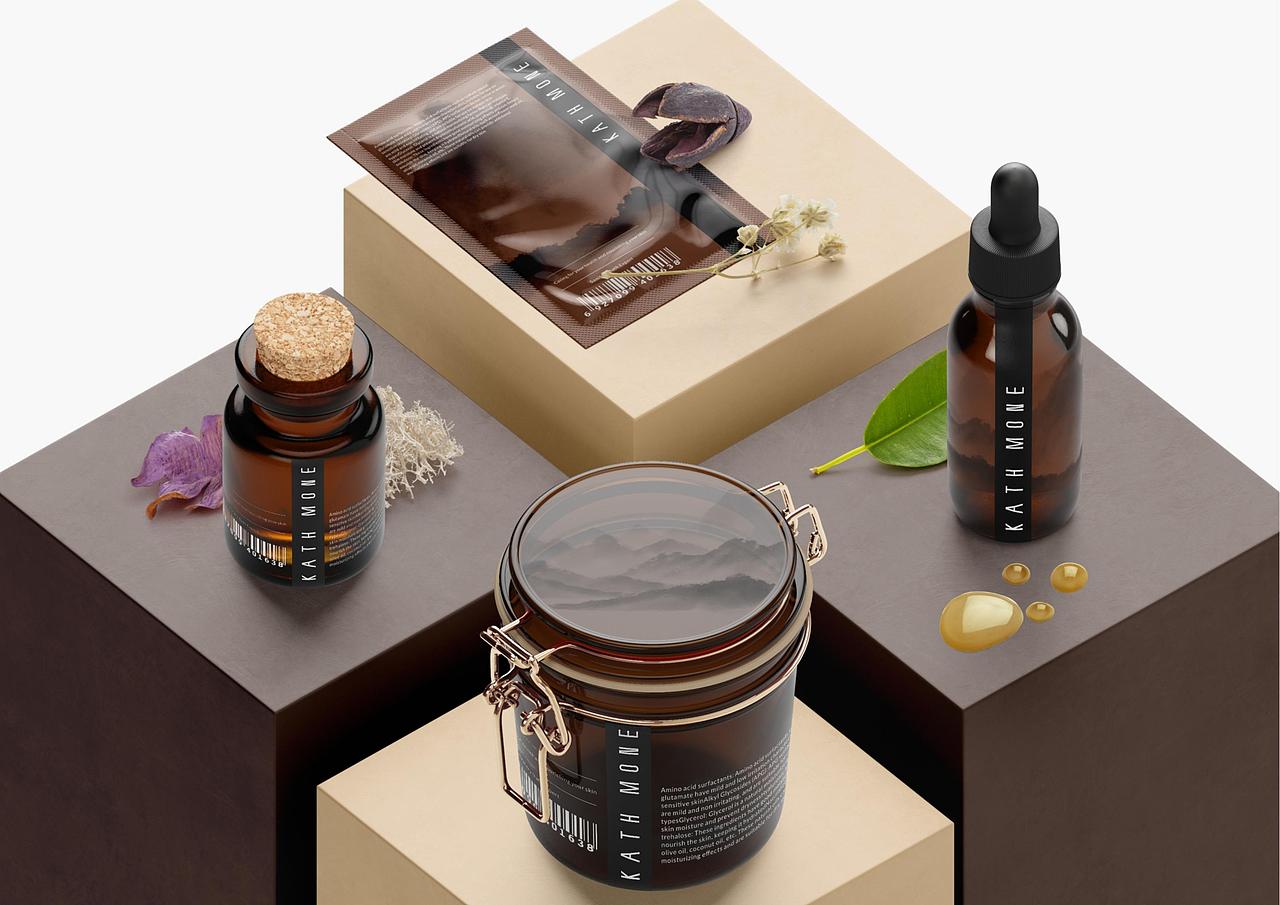KATHMONE化妆品品牌定位及系列包装定位设计-上海因心