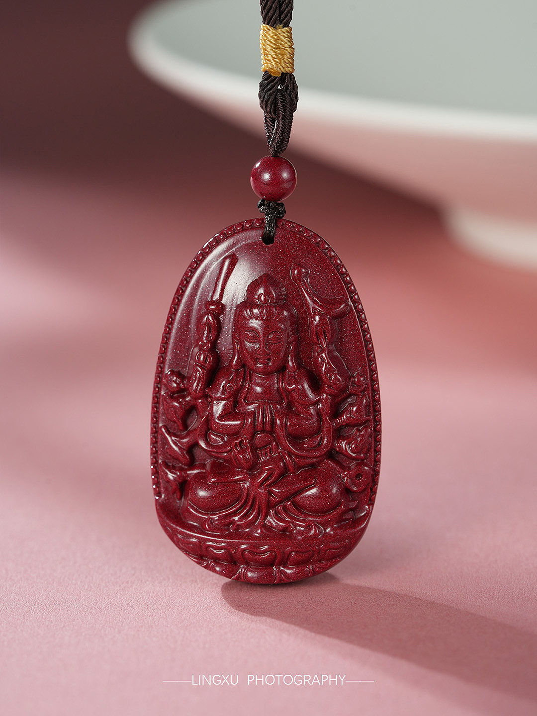 新中式朱砂吊坠拍摄
