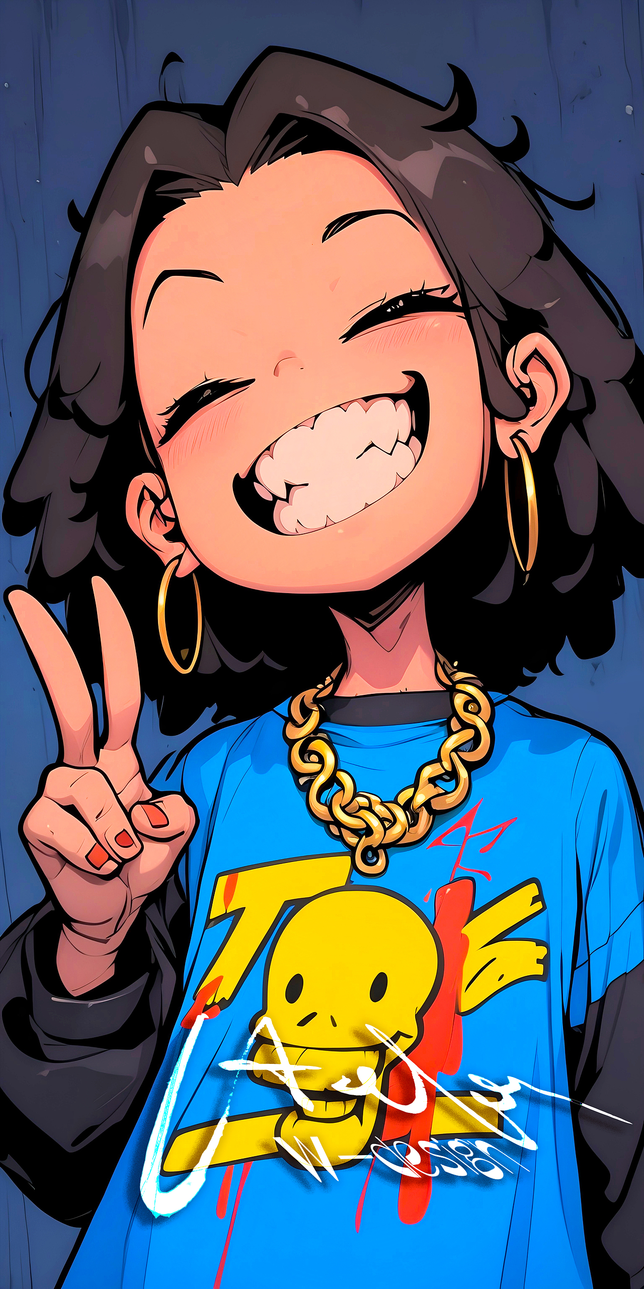 《酷炫蓝色の卡通人儿》