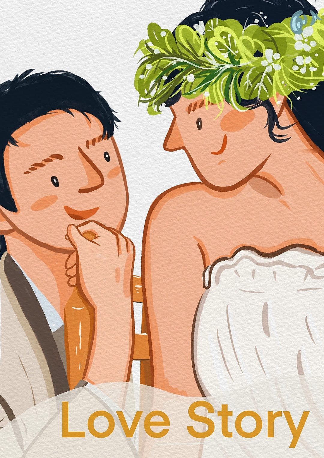 婚纱插画|爱情的模样