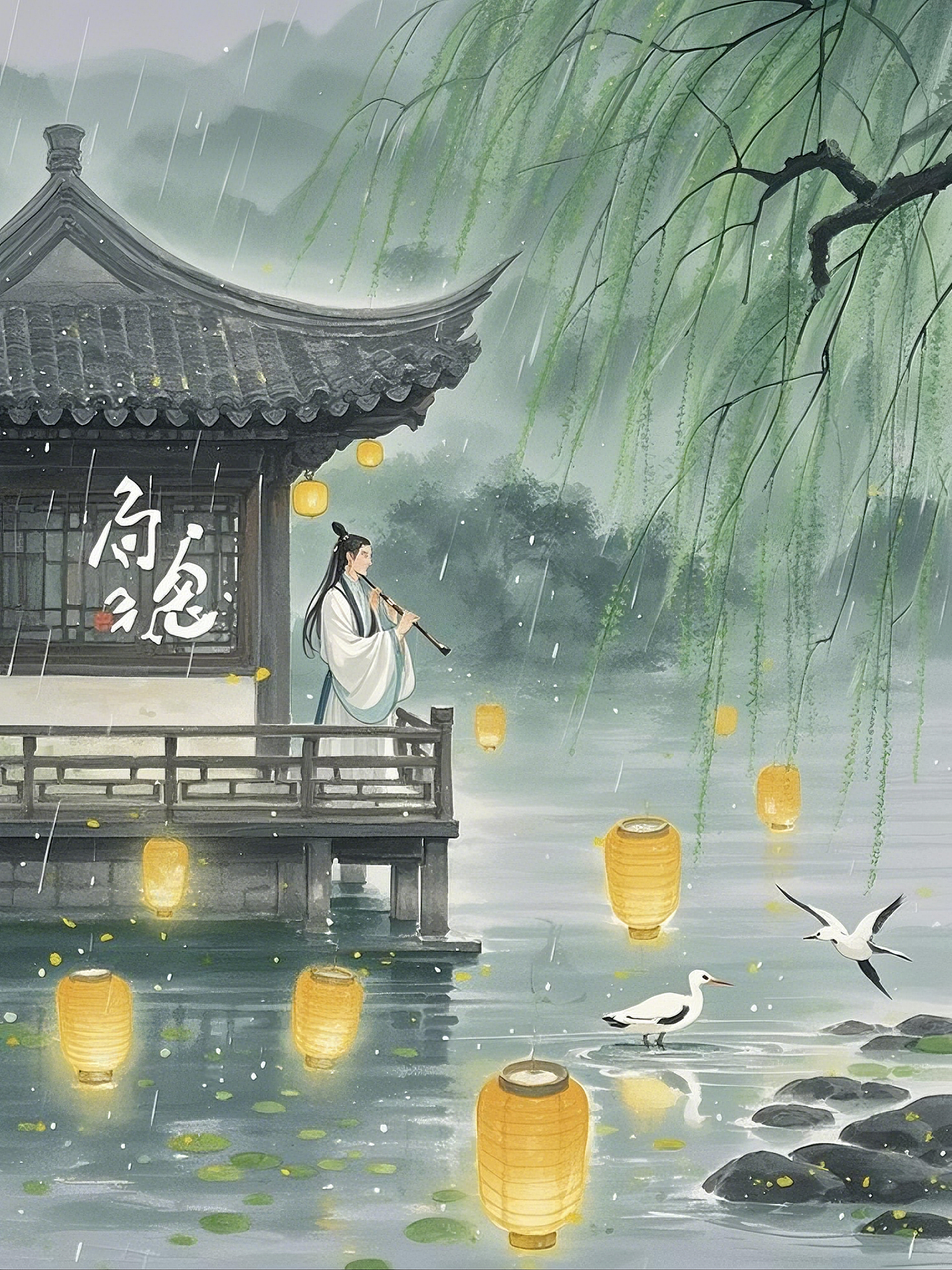 清明时节雨纷纷，路上行人欲断魂