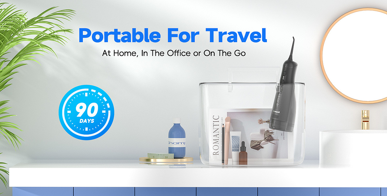 亚马逊跨境设计 冲牙器 渲染 平面 小家电类目