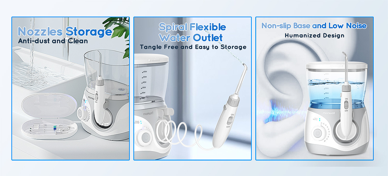 亚马逊跨境设计 冲牙器口腔医疗 美容类主副图A+（图ZMzg4MTA5MTg4） - 品牌 - 站酷设计师深圳设计师Mia原创素材 - 站酷ZCOOL