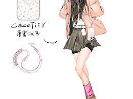 casetify手机壳女孩（商业插画）