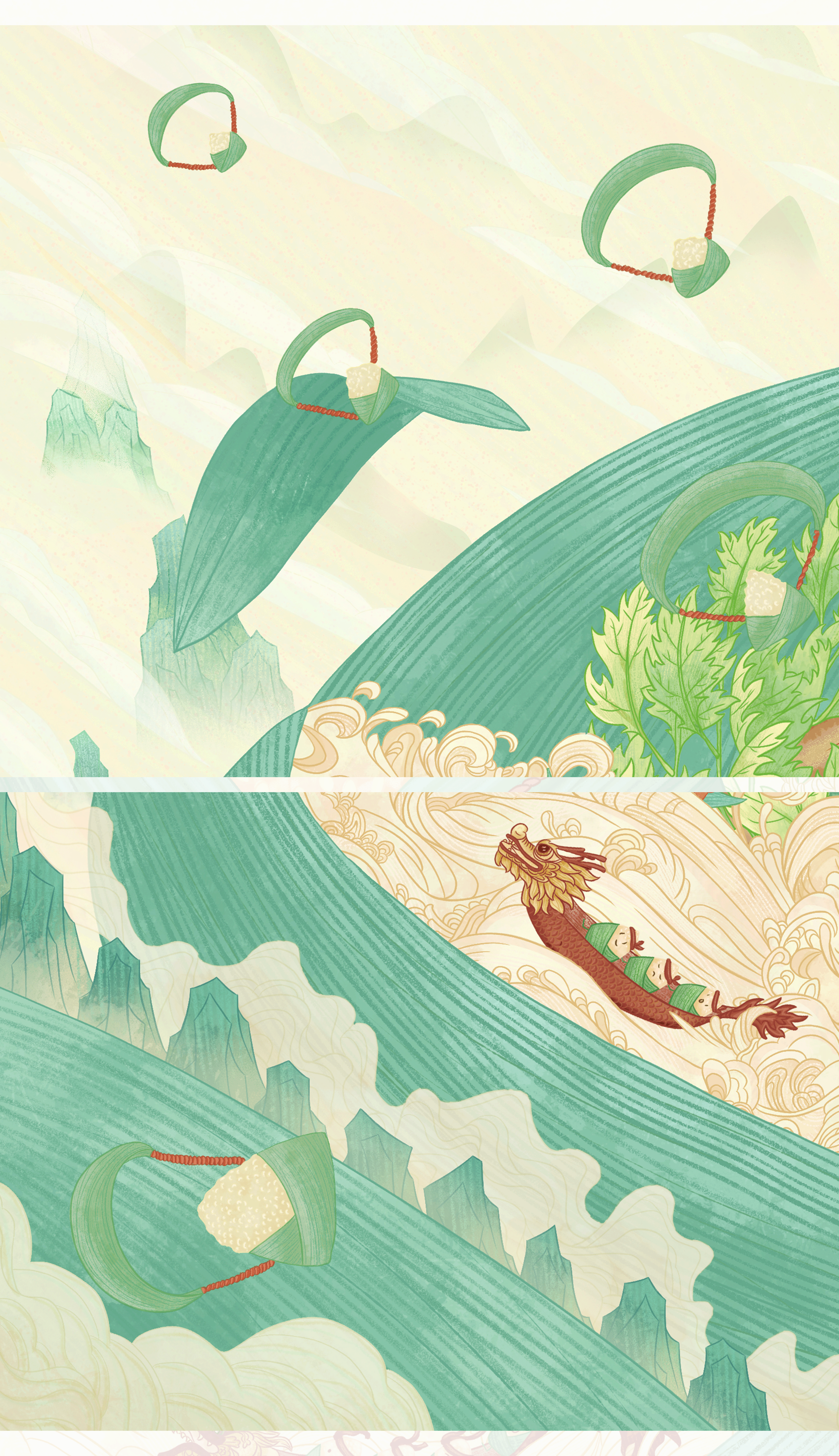 原创-端午节-粽子包装插画（图ZMzg4MTExMDc2） - 商业插画 - 站酷设计师Afei阿非呀原创素材 - 站酷ZCOOL