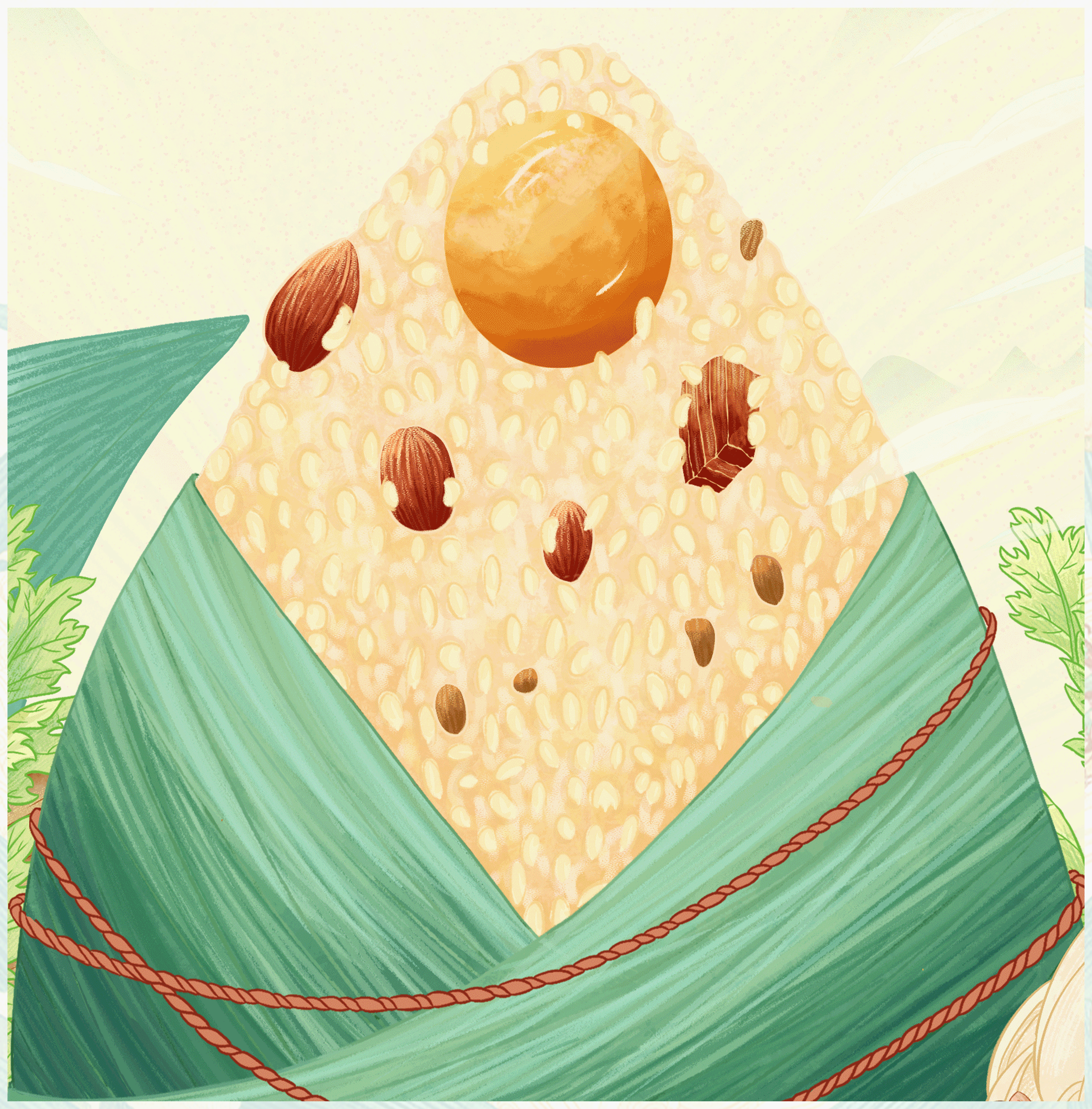 原创-端午节-粽子包装插画（图ZMzg4MTExMjAw） - 商业插画 - 站酷设计师Afei阿非呀原创素材 - 站酷ZCOOL