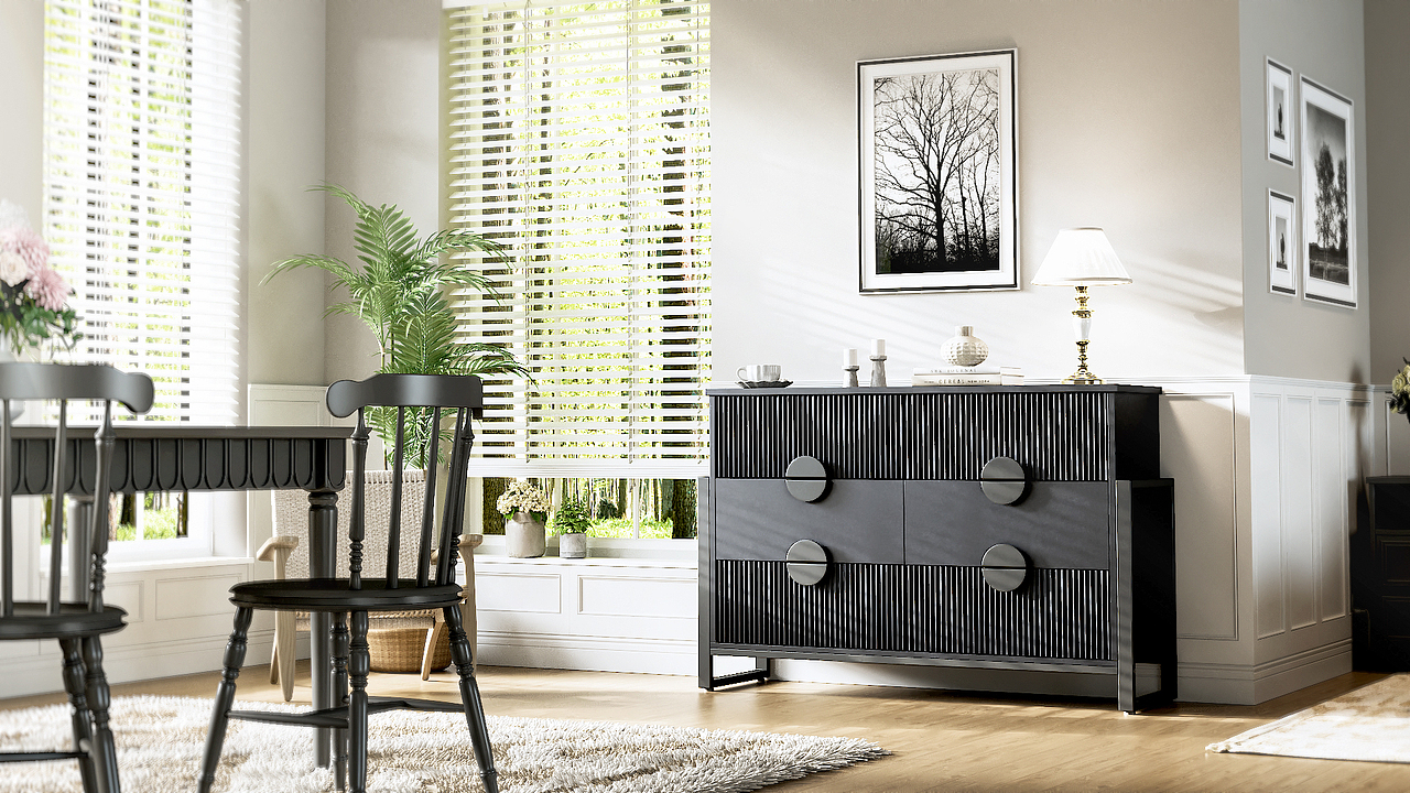 黑色波浪纹边柜展示 三维渲染视频（图ZMzg4MTEzMjgw） - 产品 - 站酷设计师的酱干儿原创素材 - 站酷ZCOOL