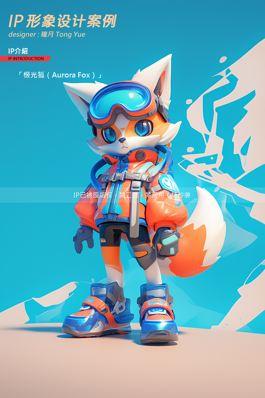 IP设计【极光狐】运动品牌IP系列