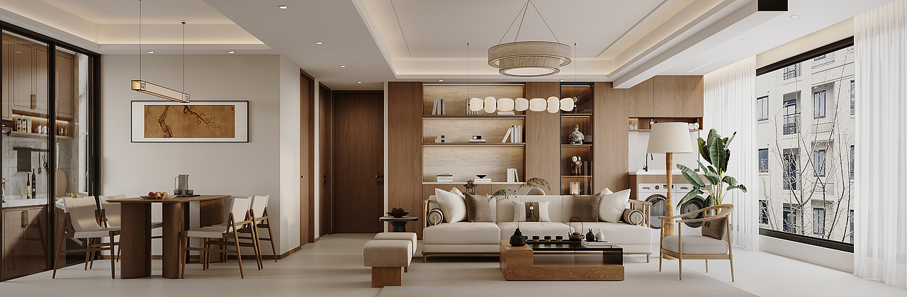 新中式全屋效果表现