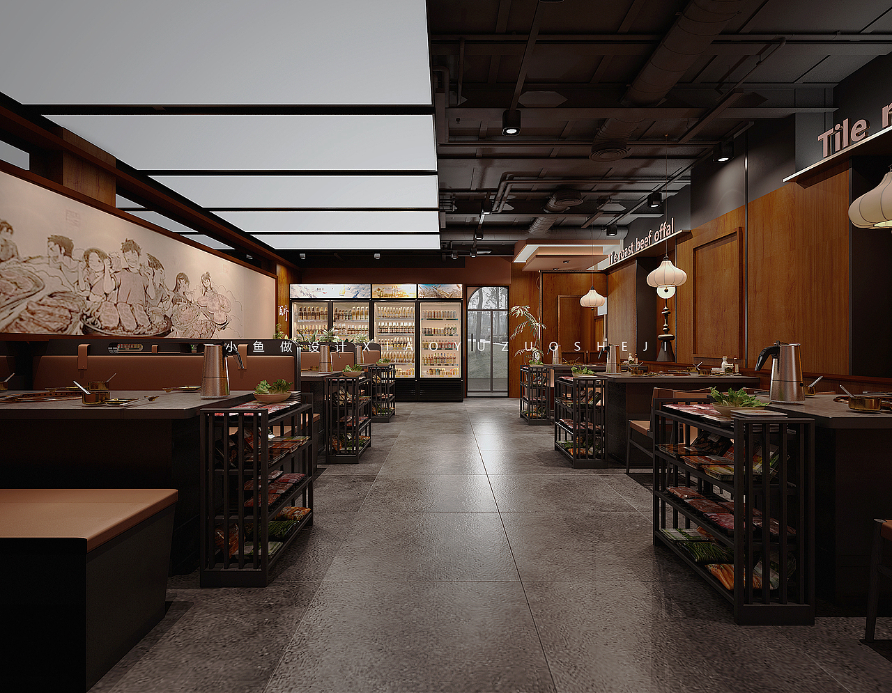 烤肉店氛围感设计—时光淬炼的烟火气（图ZMzg4MTI1OTEy） - 酒店餐饮设计 - 站酷设计师鱼小鱼做设计原创素材 - 站酷ZCOOL