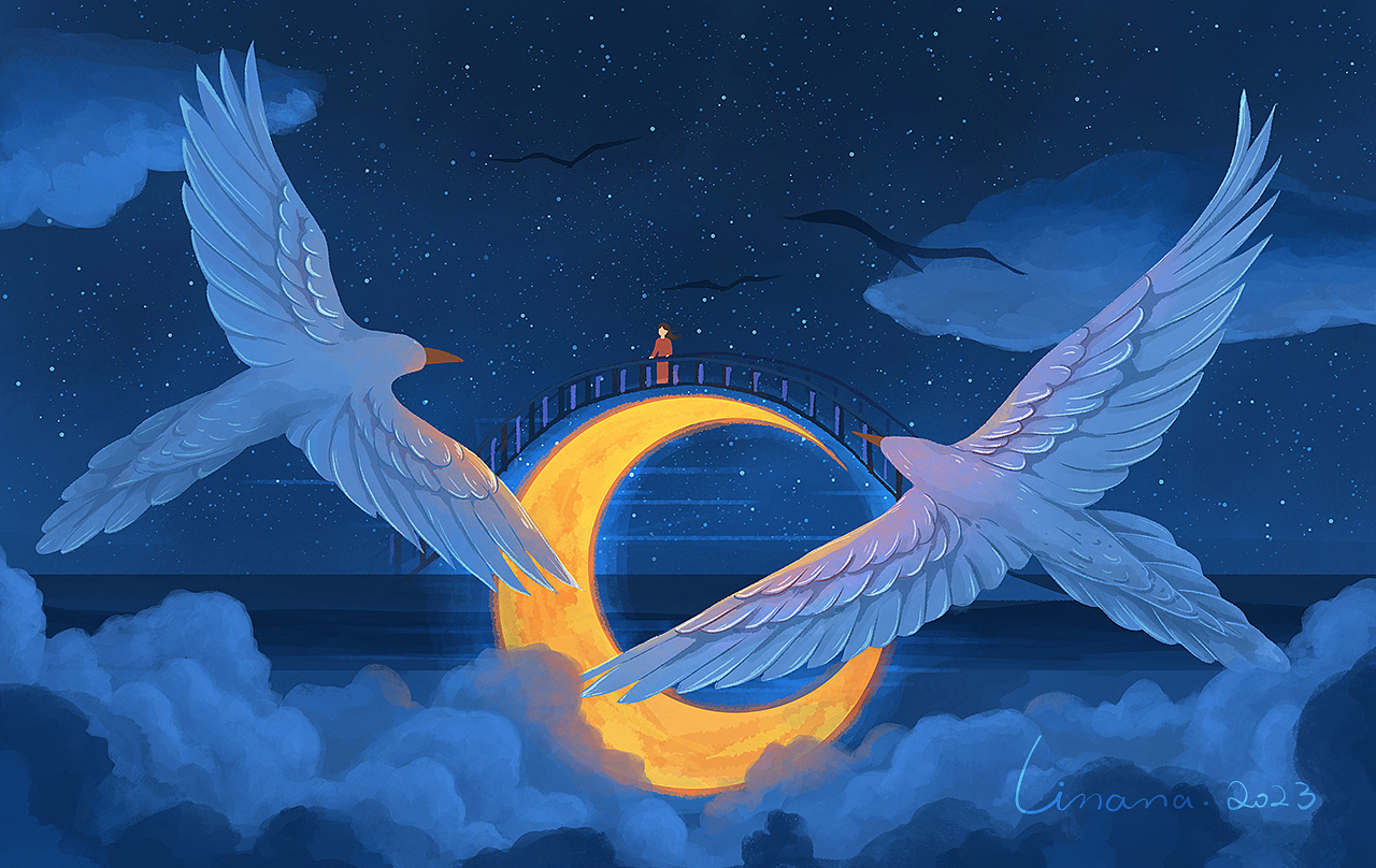 蓝色系插画合集（图ZMzg4MTMxNTEy） - 艺术插画 - 站酷设计师李那那原创素材 - 站酷ZCOOL
