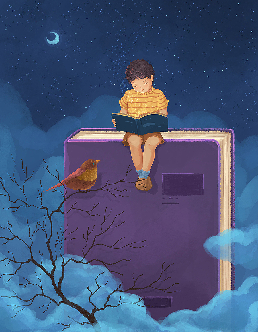 蓝色系插画合集（图ZMzg4MTMxNTg0） - 艺术插画 - 站酷设计师李那那原创素材 - 站酷ZCOOL