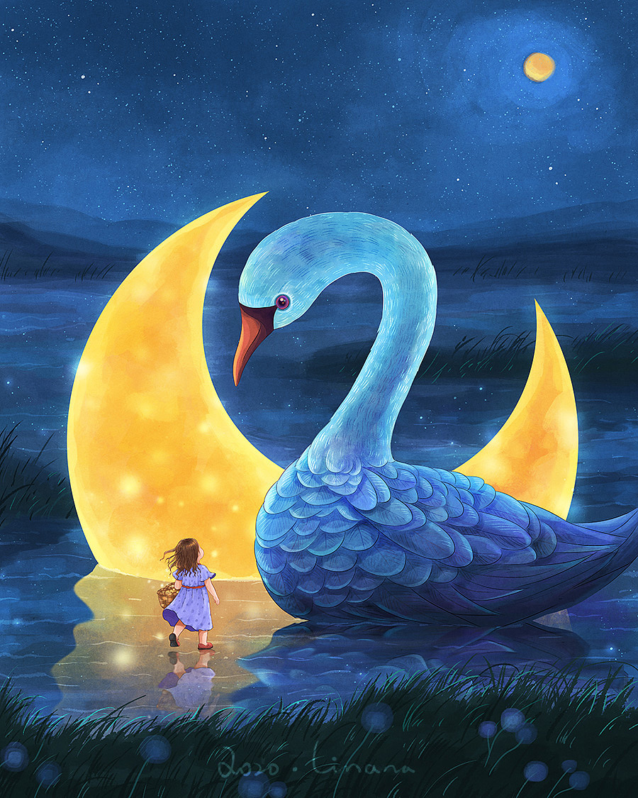 蓝色系插画合集（图ZMzg4MTMxNzM2） - 艺术插画 - 站酷设计师李那那原创素材 - 站酷ZCOOL