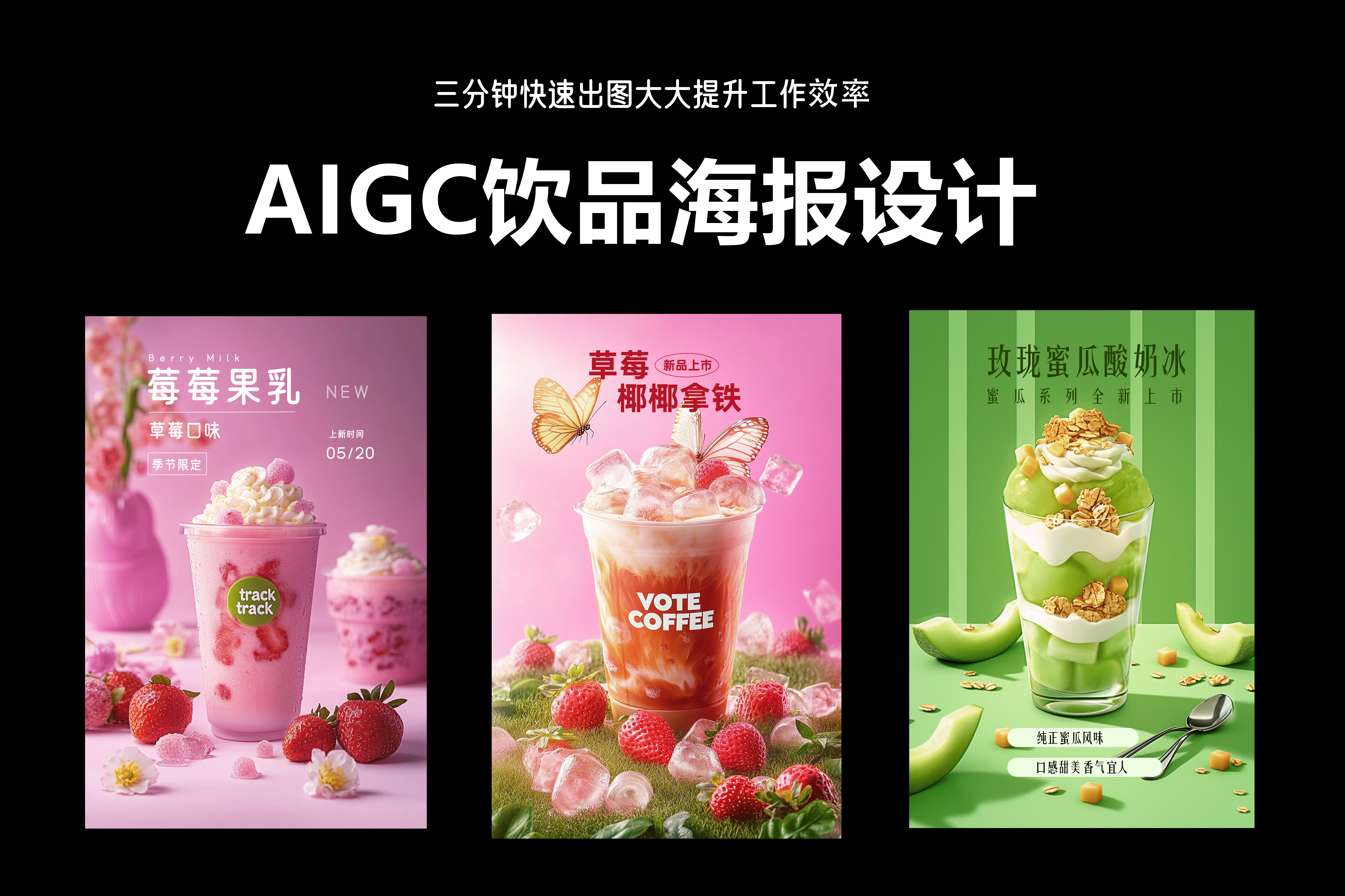 【AI灵感绽放】三组饮品,探索智能设计的无限可能