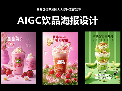 【AI灵感绽放】三组饮品，探索智能设计的无限可能