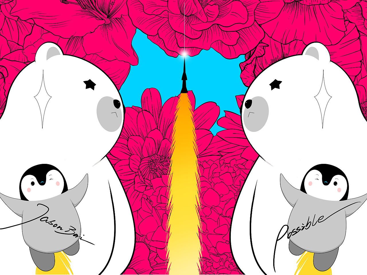 Possible可可和能能｜2025年新篇章（图ZMzg4MTU0NDQw） - 新锐潮流插画 - 站酷设计师杰森白原创素材 - 站酷ZCOOL