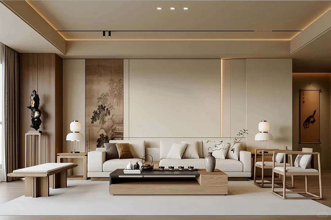 宋式美学的客厅设计之美（图ZMzg4MTYwNTAw） - 家装设计 - 站酷设计师许辉室内设计师原创素材 - 站酷ZCOOL