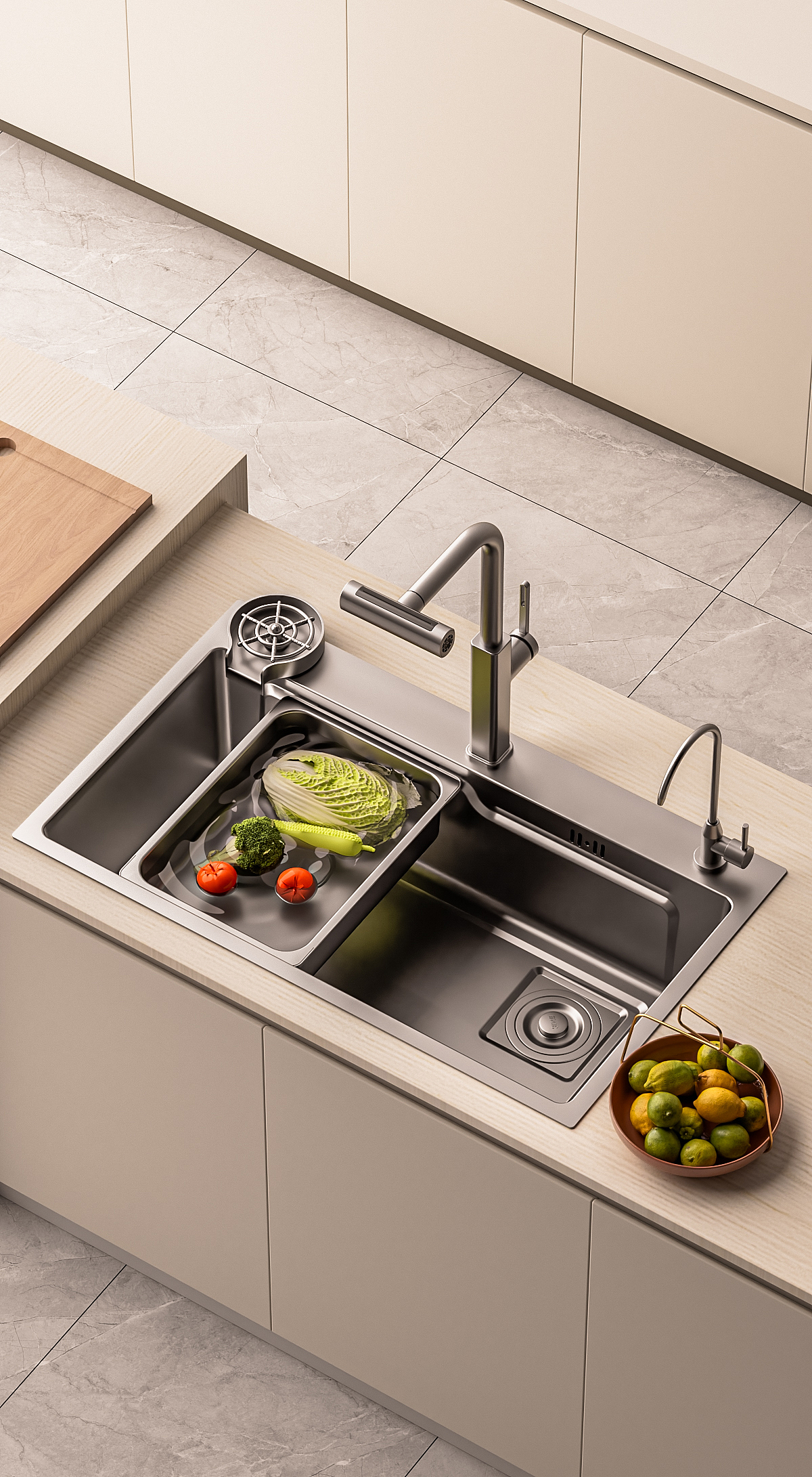 三维渲染--厨房水槽