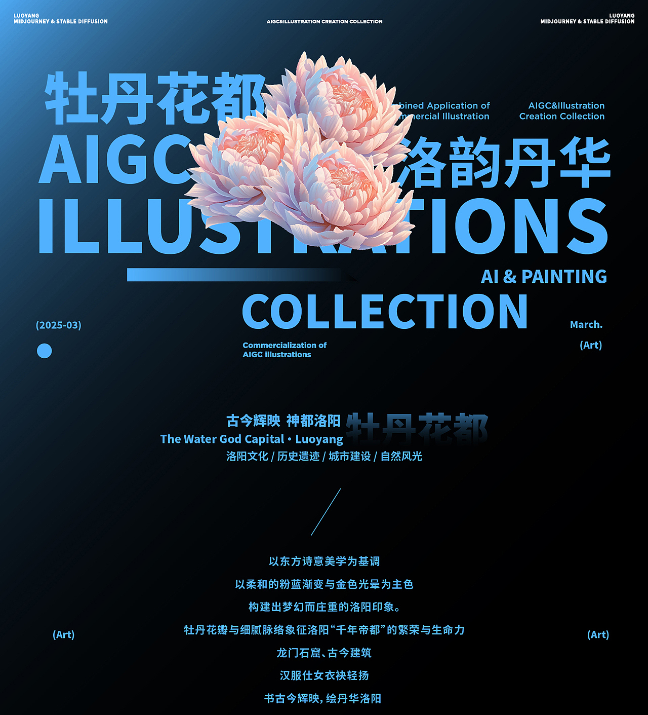 牡丹花都 洛韵丹华 | 洛阳牡丹 AI文创设计（图ZMzg4MTgxMDcy） - AI作品 - 站酷设计师子言sunshine原创素材 - 站酷ZCOOL