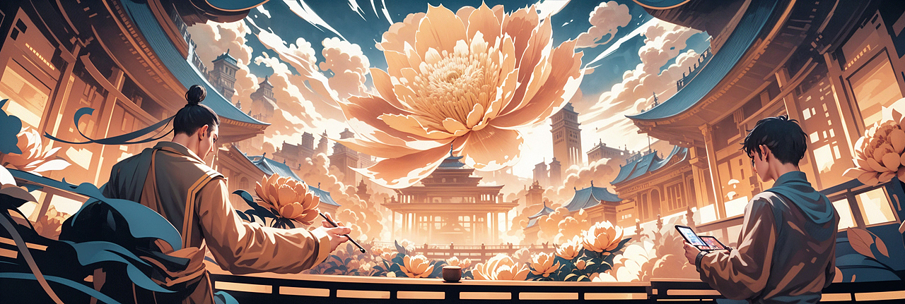 牡丹花都 洛韵丹华 | 洛阳牡丹 AI文创设计（图ZMzg4MTgxMDg0） - AI作品 - 站酷设计师子言sunshine原创素材 - 站酷ZCOOL